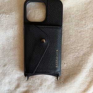 Bandolier Textured Black Phone Case with Pewter accents for iPhone 13 Pro